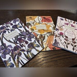 Set of 3 Gorgeous Gold Foil Detailed Soft Touch Notebook Journals- lovely gift!